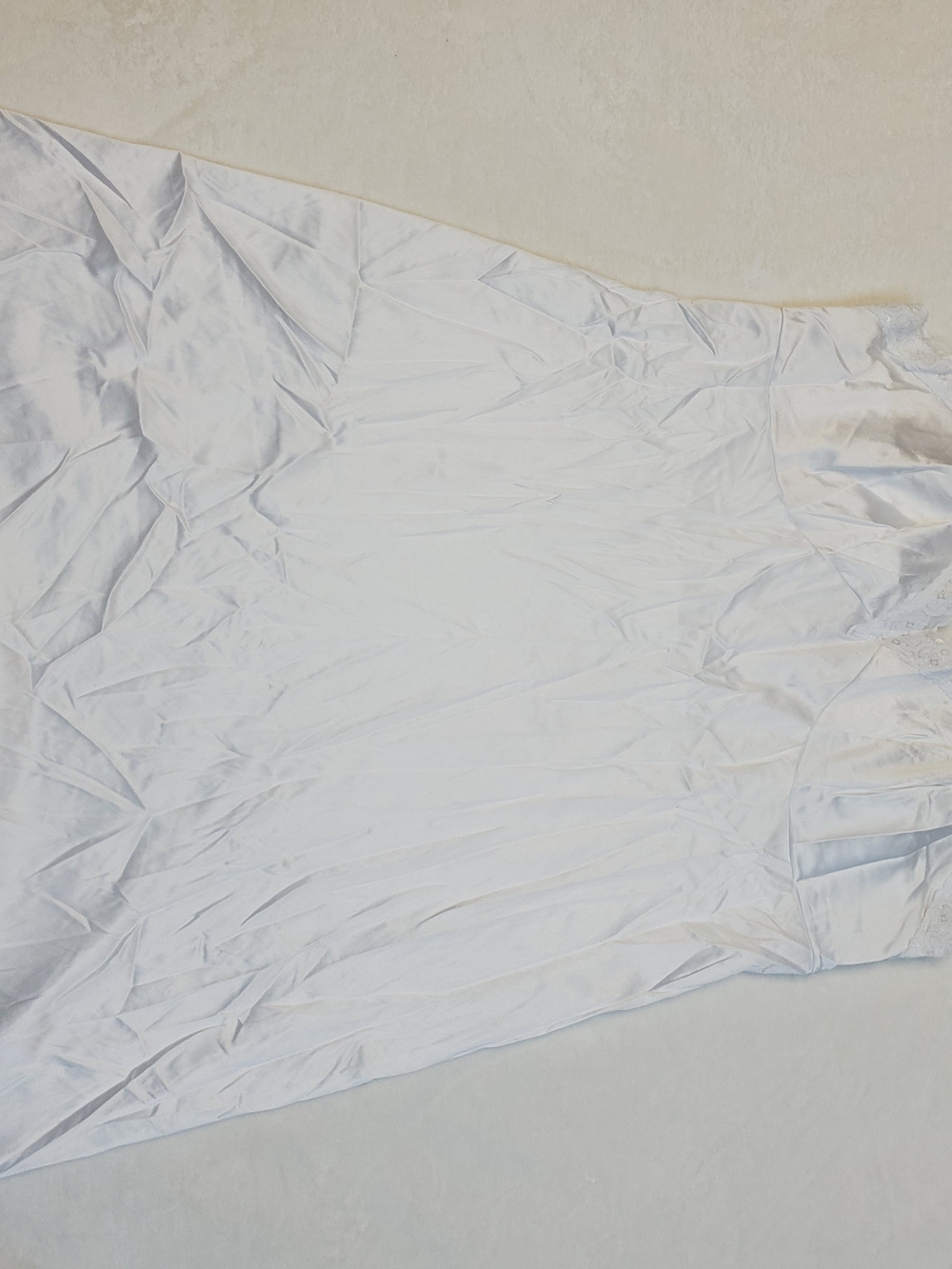 vassarette White Maxi Satin Slip Skirt